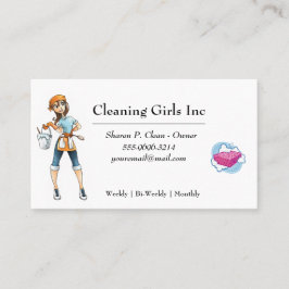 Tarjeta De Visita Servicio de limpieza de casas de Chica de Personal