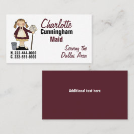 Tarjeta De Visita Servicio de limpieza de casas de Chicas de país