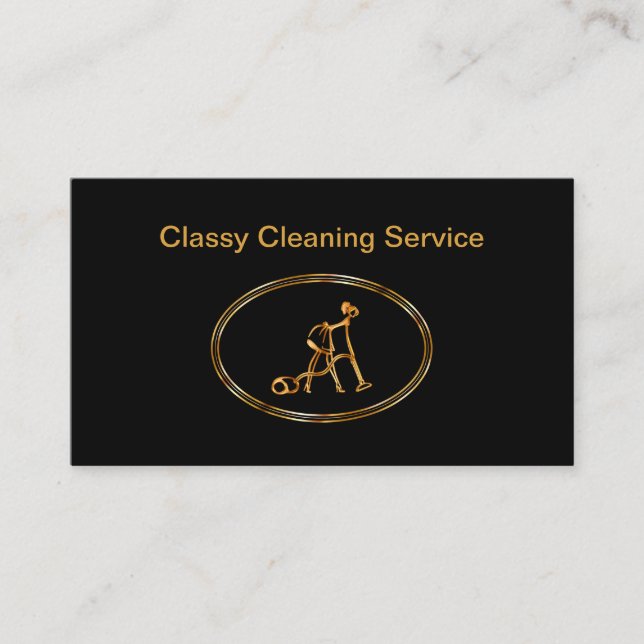 Tarjeta De Visita Servicio de limpieza de casas de clase (Anverso)