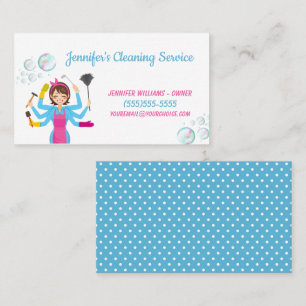 Tarjeta De Visita Servicio De Limpieza De Casas Maid