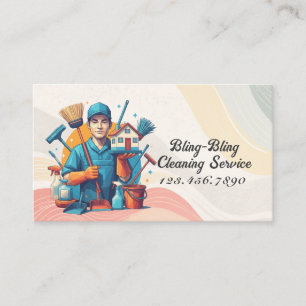 Tarjeta De Visita Servicio de limpieza de casas modernas ama de llav