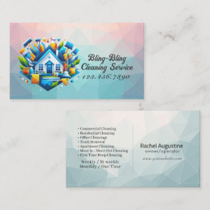 Tarjeta De Visita Servicio de limpieza de casas modernas ama de llav
