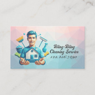 Tarjeta De Visita Servicio de limpieza de casas modernas ama de llav