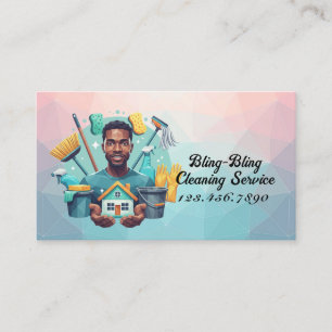 Tarjeta De Visita Servicio de limpieza de casas modernas ama de llav