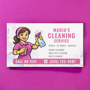 Tarjeta De Visita Servicio de limpieza de casas moderno