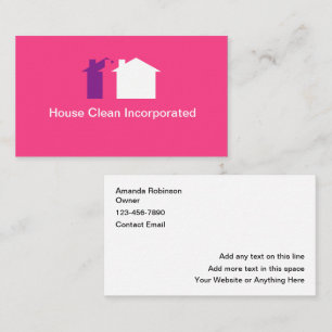 Tarjeta De Visita Servicio de limpieza de casas profesional al por m