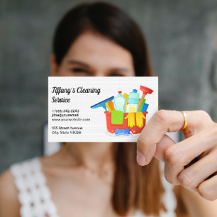 Tarjeta De Visita Servicio de limpieza de casas   Suministros de lim