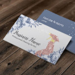 Tarjeta De Visita Servicio de limpieza de casas Vintage Blue Floral<br><div class="desc">Tarjeta de visita Vintage Blue Floral de servicio de limpieza de casas.</div>