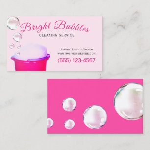 Tarjeta De Visita Servicio de limpieza de cubos de burbujas