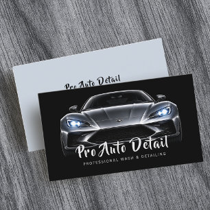 Tarjeta De Visita Servicio de limpieza de detalles de automóviles