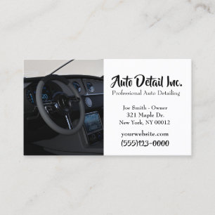 Tarjeta De Visita Servicio de limpieza de detalles del interior del