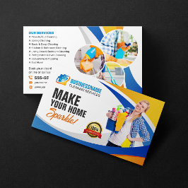 Tarjeta De Visita Servicio de limpieza de doncella de oficina de la