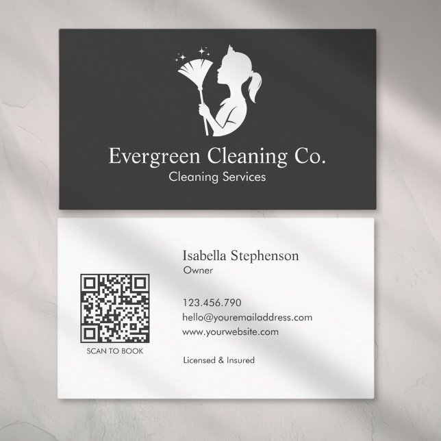 Tarjeta De Visita Servicio de Limpieza de Hogar Limpio Código QR Mod (Subido por el creador)