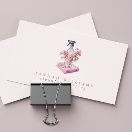 Tarjeta De Visita Servicio de limpieza de la casa Botella de spray C