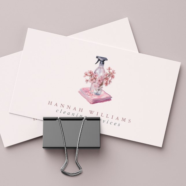 Tarjeta De Visita Servicio de limpieza de la casa Botella de spray C (Subido por el creador)