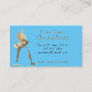 Tarjeta De Visita Servicio de limpieza de la casa del Chica de hadas