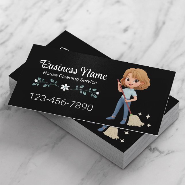 Tarjeta De Visita Servicio de limpieza de la casa Personalizado  Chi (Subido por el creador)