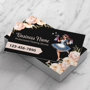 Tarjeta De Visita Servicio de limpieza de la casa Personalizado eleg