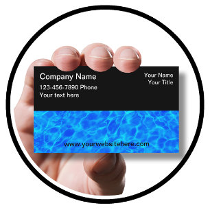 Tarjeta De Visita Servicio de limpieza de la piscina
