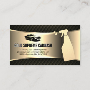 Tarjeta De Visita Servicio de limpieza de lavado de coches Malla neg