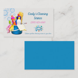 Tarjeta De Visita Servicio de limpieza de material de limpieza Diseñ