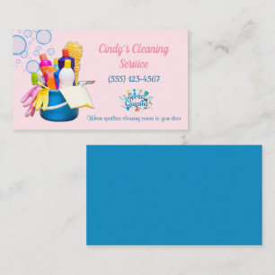 Tarjeta De Visita Servicio de limpieza de material de limpieza Diseñ