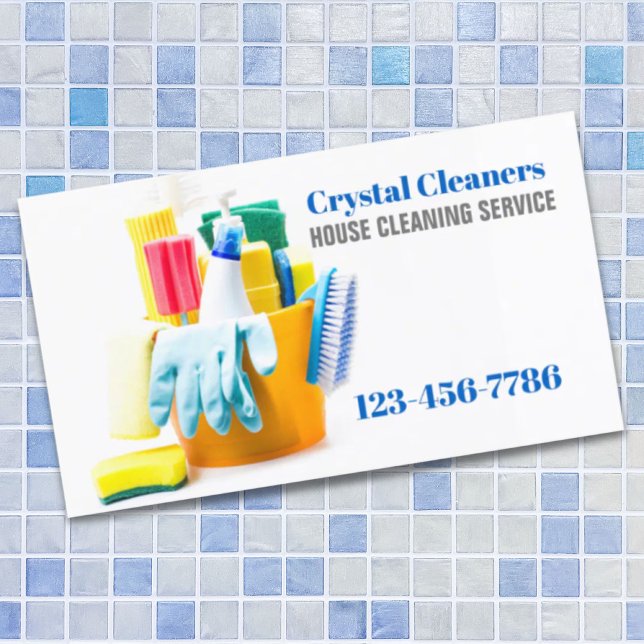 Tarjeta De Visita Servicio de limpieza de Office Janitorial (Office Janitorial Cleaning Services Housekeeping Business Card)