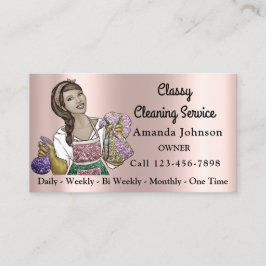 Tarjeta De Visita Servicio de limpieza de oficina de la Casa Clásica