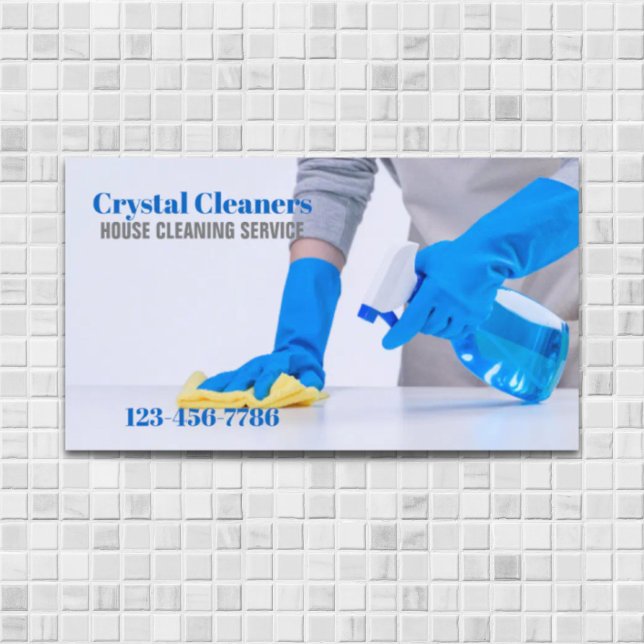 Tarjeta De Visita Servicio de limpieza de oficinas (Office Cleaning Maid Services Housekeeping Business Card)