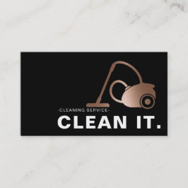 Tarjeta De Visita Servicio de limpieza de oro Rosa House Cleaner