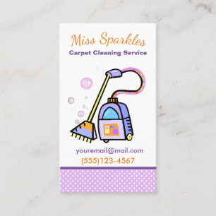 Tarjeta De Visita Servicio de Limpieza de Shampoo de Alfombras Cutas