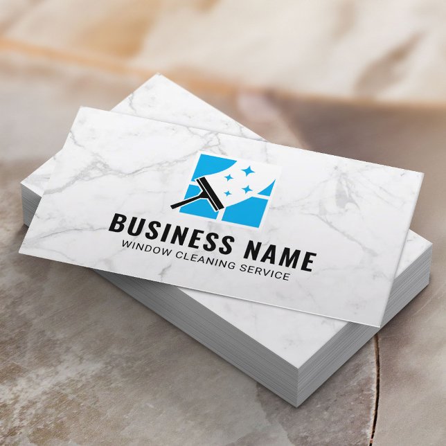 Tarjeta De Visita Servicio de limpieza de ventanas de la casa Marble (Subido por el creador)