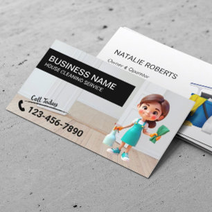 Tarjeta De Visita Servicio de limpieza del hogar Ama de llaves profe