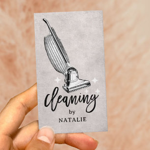 Tarjeta De Visita Servicio de limpieza del hogar Aspiradora antigua