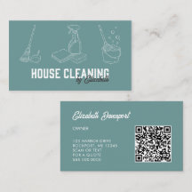 Servicio de limpieza del hogar Código QR moderno e