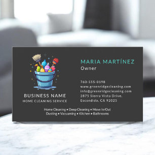 Tarjeta De Visita Servicio de limpieza del hogar de Modern Maid