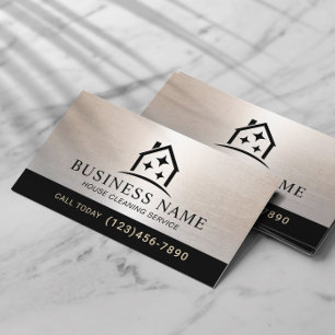 Tarjeta De Visita Servicio de limpieza del hogar Rose Gold Housekeep