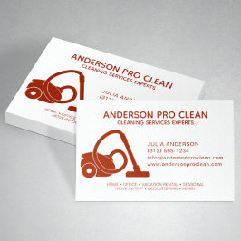 Tarjeta De Visita Servicio de limpieza del hogar y Office Pro Crimso
