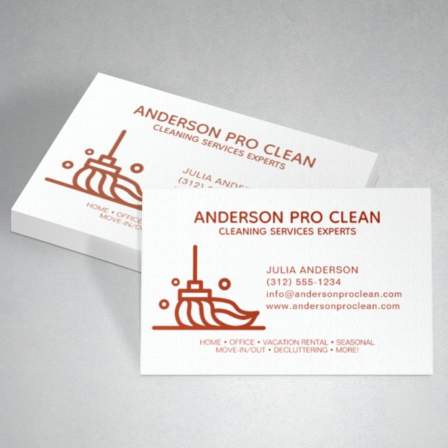 Tarjeta De Visita Servicio de limpieza del hogar y Office Pro Crimso (Subido por el creador)