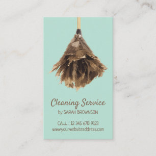 Tarjeta De Visita servicio de limpieza ecológica doncella de limpiez