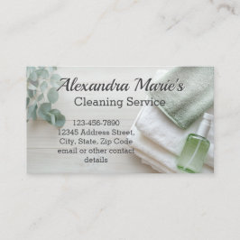 Tarjeta De Visita Servicio de limpieza ecológica Eucalyptus