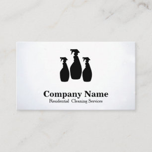 Tarjeta De Visita Servicio de Limpieza Elegante Glitter Acuarela
