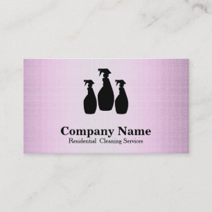Tarjeta De Visita Servicio de limpieza elegante Glitter Bokeh Tarjet