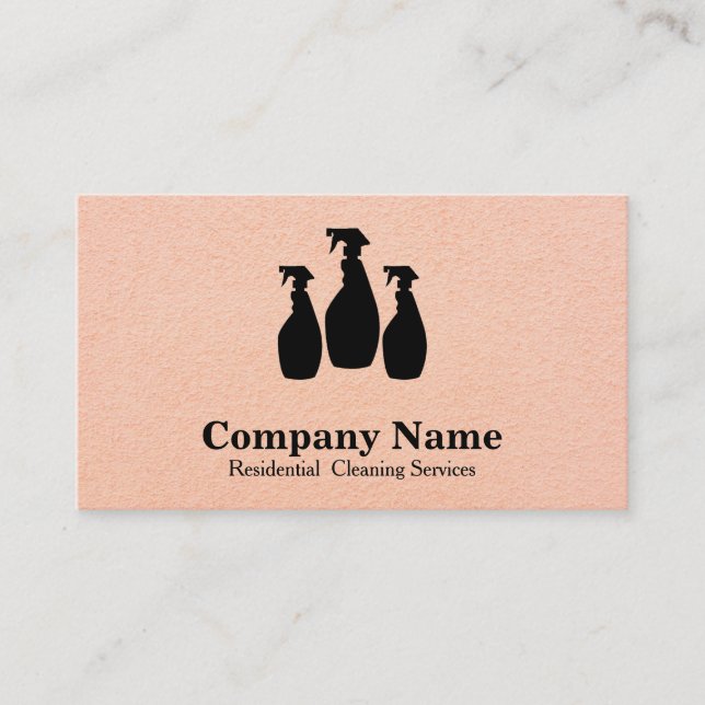 Tarjeta De Visita Servicio de limpieza elegante personalizado (Anverso)