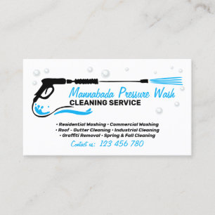 Tarjeta De Visita Servicio de limpieza exterior con lavado suave