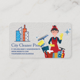 Tarjeta De Visita Servicio de limpieza Limpieza de criadas Edifi