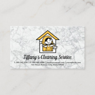 Tarjeta De Visita Servicio de limpieza Logo de Maid