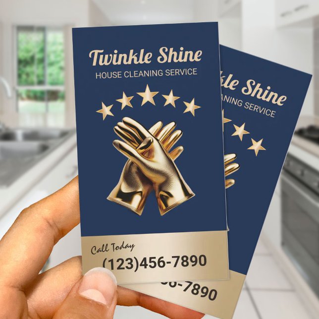 Tarjeta De Visita Servicio de limpieza Manos de Oro (Subido por el creador)