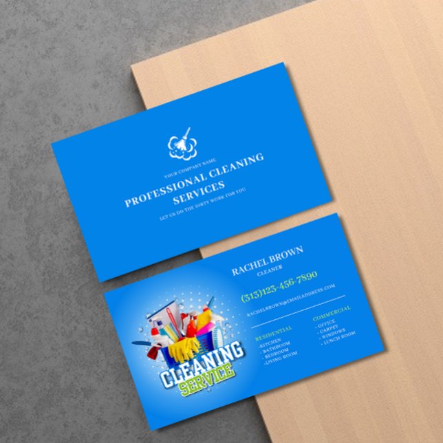 Tarjeta De Visita Servicio de limpieza, mantenimiento y limpieza (Subido por el creador)