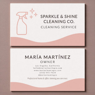Tarjeta De Visita Servicio de limpieza minimalista para el hogar y l